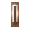 Hubbardton Forge Bronze Cherry Opal Glass (Gg) Forged Vertical Bar Sconce - Cherry Or Copper Backplate