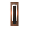 Hubbardton Forge Black Cherry Opal Glass (Gg) Forged Vertical Bar Sconce - Cherry Or Copper Backplate