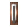 Hubbardton Forge Natural Iron Cherry Opal Glass (Gg) Forged Vertical Bar Sconce - Cherry Or Copper Backplate