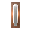 Hubbardton Forge Vintage Platinum Cherry Opal Glass (Gg) Forged Vertical Bar Sconce - Cherry Or Copper Backplate
