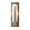 Hubbardton Forge Vintage Platinum Copper Opal Glass (Gg) Forged Vertical Bar Sconce - Cherry Or Copper Backplate