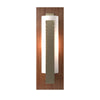 Hubbardton Forge Soft Gold Cherry Opal Glass (Gg) Forged Vertical Bar Sconce - Cherry Or Copper Backplate