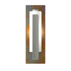 Hubbardton Forge Sterling Copper Opal Glass (Gg) Forged Vertical Bar Sconce - Cherry Or Copper Backplate