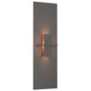 Hubbardton Forge Natural Iron Topaz Glass (Zb) Aperture Vertical Sconce
