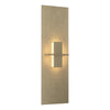 Hubbardton Forge Soft Gold White Art Glass (Bb) Aperture Vertical Sconce