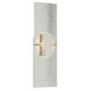 Hubbardton Forge Sterling White Art Glass (Bb) Aperture Vertical Sconce
