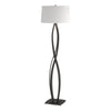 Hubbardton Forge Black Natural Anna Shade (Sf) Almost Infinity Floor Lamp