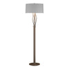 Hubbardton Forge Bronze Light Grey Shade (Sj) Brindille Floor Lamp