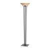 Hubbardton Forge Black Sand Glass (Ss) Taper Torchiere