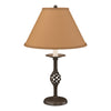 Hubbardton Forge Bronze Doeskin Suede Shade (Sb) Twist Basket Table Lamp