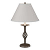 Hubbardton Forge Bronze Light Grey Shade (Sj) Twist Basket Table Lamp