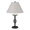 Hubbardton Forge Black Light Grey Shade (Sj) Twist Basket Table Lamp