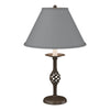 Hubbardton Forge Bronze Medium Grey Shade (Sl) Twist Basket Table Lamp