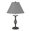 Hubbardton Forge Dark Smoke Medium Grey Shade (Sl) Twist Basket Table Lamp