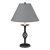 Hubbardton Forge Black Medium Grey Shade (Sl) Twist Basket Table Lamp