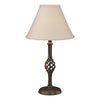 Hubbardton Forge Bronze Natural Linen Shade (Sa) Twist Basket Small Table Lamp