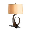 Hubbardton Forge Bronze Doeskin Suede Shade (Sb) Fullered Impressions Table Lamp