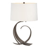 Hubbardton Forge Bronze Natural Anna Shade (Sf) Fullered Impressions Table Lamp