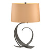 Hubbardton Forge Dark Smoke Doeskin Suede Shade (Sb) Fullered Impressions Table Lamp