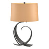 Hubbardton Forge Black Doeskin Suede Shade (Sb) Fullered Impressions Table Lamp