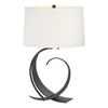 Hubbardton Forge Black Natural Anna Shade (Sf) Fullered Impressions Table Lamp