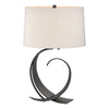 Hubbardton Forge Black Flax Shade (Se) Fullered Impressions Table Lamp