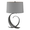 Hubbardton Forge Black Medium Grey Shade (Sl) Fullered Impressions Table Lamp