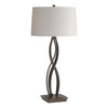 Hubbardton Forge Bronze Flax Shade (Se) Almost Infinity Table Lamp