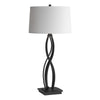 Hubbardton Forge Black Natural Anna Shade (Sf) Almost Infinity Table Lamp