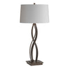 Hubbardton Forge Bronze Light Grey Shade (Sj) Almost Infinity Table Lamp
