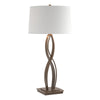 Hubbardton Forge Bronze Natural Anna Shade (Sf) Almost Infinity Tall Table Lamp