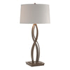 Hubbardton Forge Bronze Flax Shade (Se) Almost Infinity Tall Table Lamp