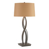 Hubbardton Forge Dark Smoke Doeskin Suede Shade (Sb) Almost Infinity Tall Table Lamp