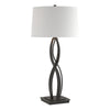Hubbardton Forge Black Natural Anna Shade (Sf) Almost Infinity Tall Table Lamp
