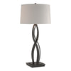 Hubbardton Forge Black Flax Shade (Se) Almost Infinity Tall Table Lamp
