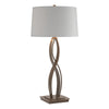 Hubbardton Forge Bronze Light Grey Shade (Sj) Almost Infinity Tall Table Lamp