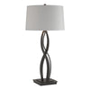 Hubbardton Forge Black Light Grey Shade (Sj) Almost Infinity Tall Table Lamp