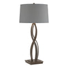 Hubbardton Forge Bronze Medium Grey Shade (Sl) Almost Infinity Tall Table Lamp