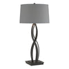Hubbardton Forge Black Medium Grey Shade (Sl) Almost Infinity Tall Table Lamp