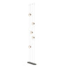 Hubbardton Forge Dark Smoke Opal Glass (Gg) Abacus 5-Light Floor To Ceiling Plug-In Led Lamp