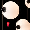Hubbardton Forge Black Opal Glass (Gg) Abacus 5-Light Floor To Ceiling Plug-In Led Lamp