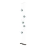 Hubbardton Forge Dark Smoke Cool Grey Glass (Yl) Abacus 5-Light Floor To Ceiling Plug-In Led Lamp
