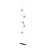 Hubbardton Forge Black Cool Grey Glass (Yl) Abacus 5-Light Floor To Ceiling Plug-In Led Lamp
