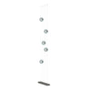 Hubbardton Forge Natural Iron Cool Grey Glass (Yl) Abacus 5-Light Floor To Ceiling Plug-In Led Lamp