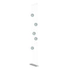 Hubbardton Forge Vintage Platinum Cool Grey Glass (Yl) Abacus 5-Light Floor To Ceiling Plug-In Led Lamp