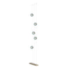 Hubbardton Forge Soft Gold Cool Grey Glass (Yl) Abacus 5-Light Floor To Ceiling Plug-In Led Lamp