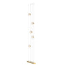 Hubbardton Forge Modern Brass Opal Glass (Gg) Abacus 5-Light Floor To Ceiling Plug-In Led Lamp
