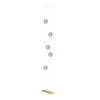 Hubbardton Forge Modern Brass Cool Grey Glass (Yl) Abacus 5-Light Floor To Ceiling Plug-In Led Lamp
