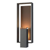 Hubbardton Forge Coastal Natural Iron Coastal Bronze Clear Glass (Zm) Shadow Box Large Outdoor Sconce