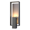 Hubbardton Forge Coastal Natural Iron Coastal Burnished Steel Clear Glass (Zm) Shadow Box Large Outdoor Sconce
